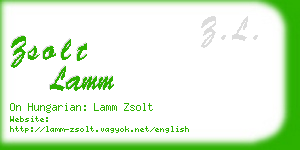 zsolt lamm business card